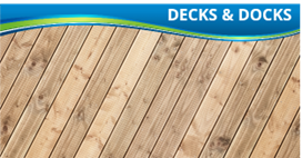 DuraSeal permanently protects wooden decks and docks with a patented sealant that locks out moisture
